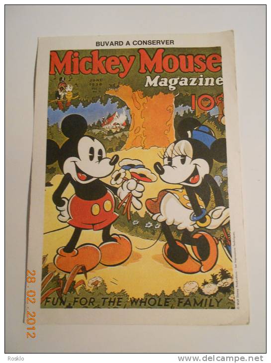 BUVARD PUBLICITAIRE 1950/1960 / DISNEY / MICKEY MOUSE MAGAZINE - D