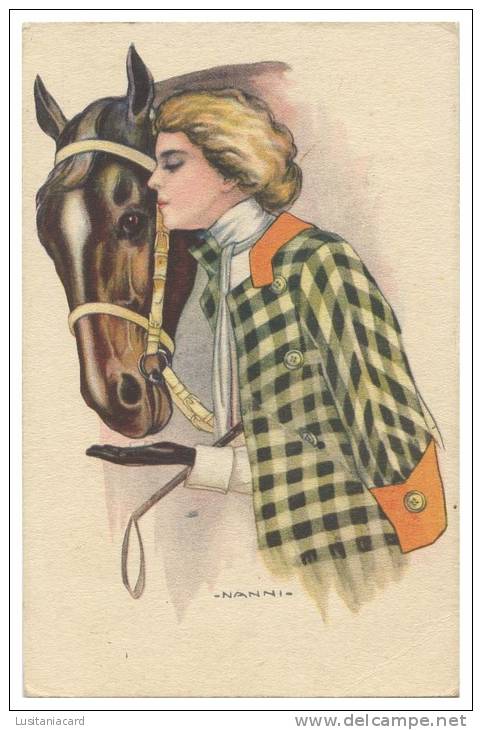 ITALY - ILLUSTRATEURS - «Nanni»-Femme Avec Cheval (Nº 257-1) Carte Postale - Nanni