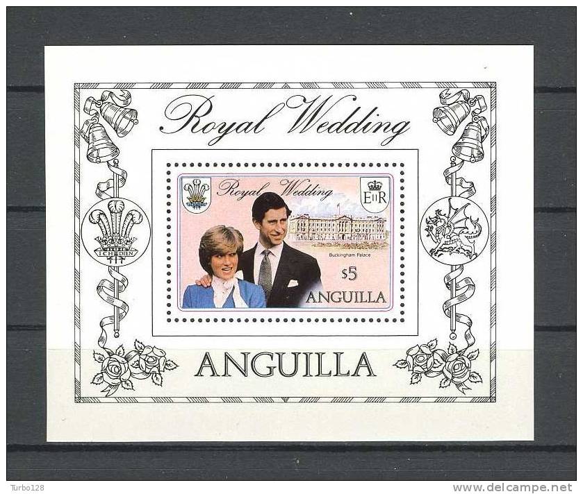 ANGUILLA  1981   BF N° 38 ** Neuf Ier Choix. Sup.  Cote 5.50&euro; (Prince Charles Et Lady DIANA) - Anguilla (1968-...)