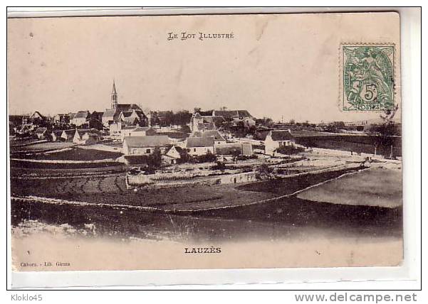 46 LAUZES - LE LOT ILLUSTRE - Vue Générale Du Village - édition Librairie Girma Cahors - Autres & Non Classés