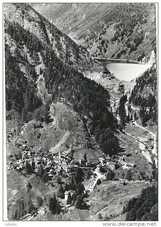 Fusio Valle Maggia - Aerofoto Con Diga Di Sambuco           Ca. 1950 - Maggia