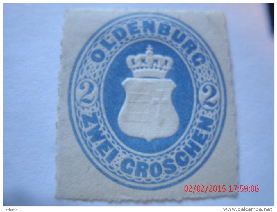 OLDENBURG, SCOTT# 19, 2g ULTRA, MINT NGH - Oldenbourg