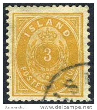 Iceland #21 Used 3a Numeral (Small 3) From 1897 - Used Stamps