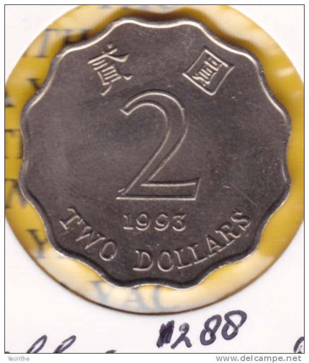 @Y@   Hong Kong  2 Dollar  1993  (1288)  Unc - Hong Kong