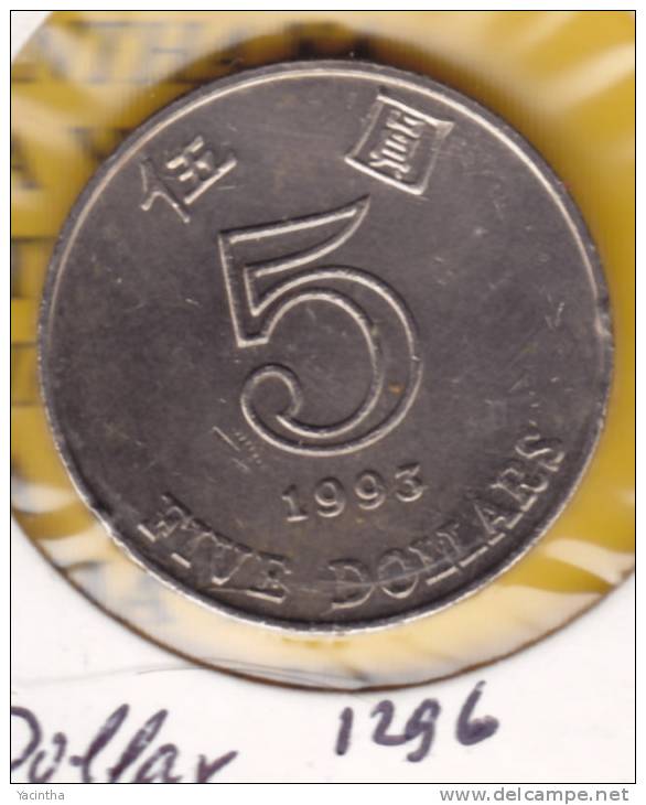 @Y@   Hong Kong  5 Dollar  1993   (1296) - Hong Kong
