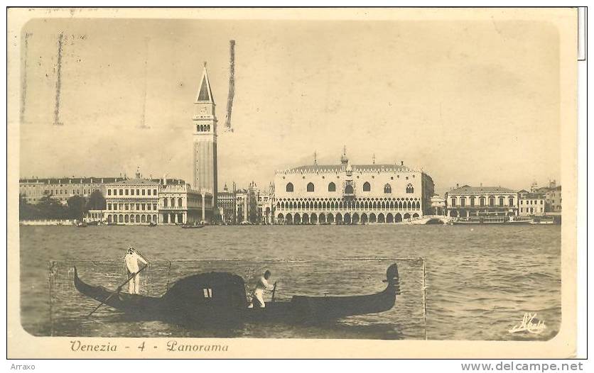 TEM071 - Venezia - Panorama - Annullo Targhetta 1929 PREFERITE SIGARETTE ORIENTALI - EVA - EJA LE MIGLIORI - Venezia