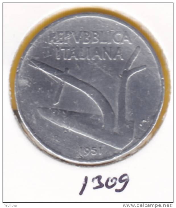 @Y@   Italie  10 Lira   1951     (1309) - 10 Liras