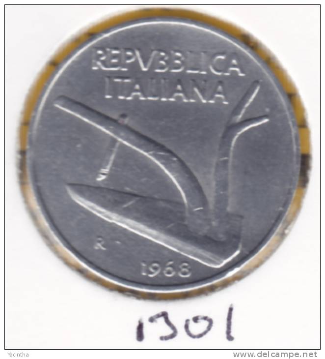 @Y@   Italie  10 Lira   1968    (1301) - 10 Liras