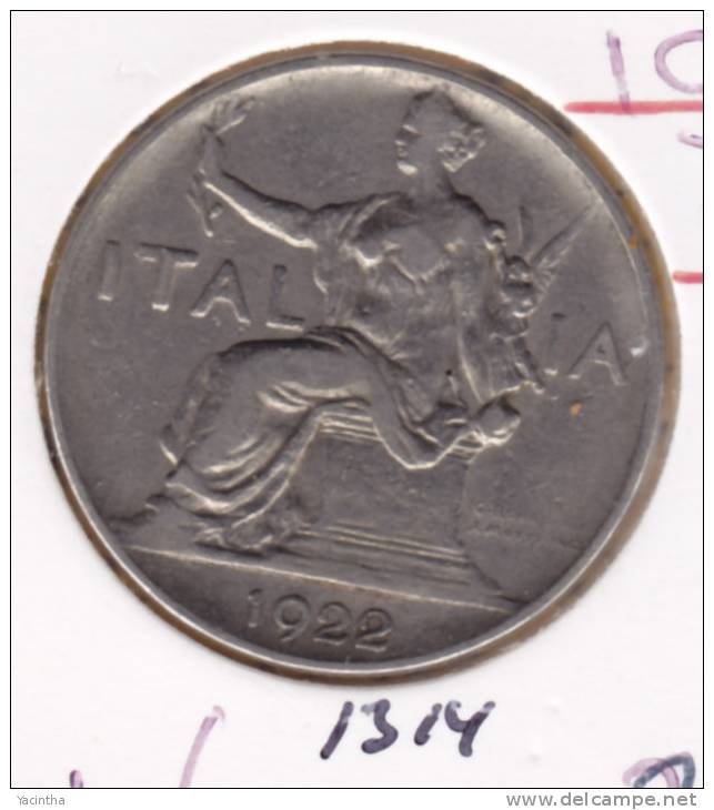 @Y@   Italie  1 Lira   1922    (1314) - 10 Lire