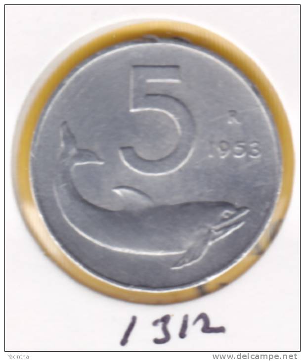 @Y@   Italie  5  Lira   1953    (1312) - 10 Lire