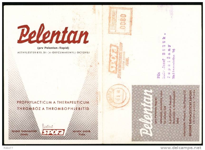 Czechoslovakia Postal Card. Pharmacy, Druggist, Chemist, Pharmaceutics. Praha, Topolcany (Zb05075) - Pharmazie