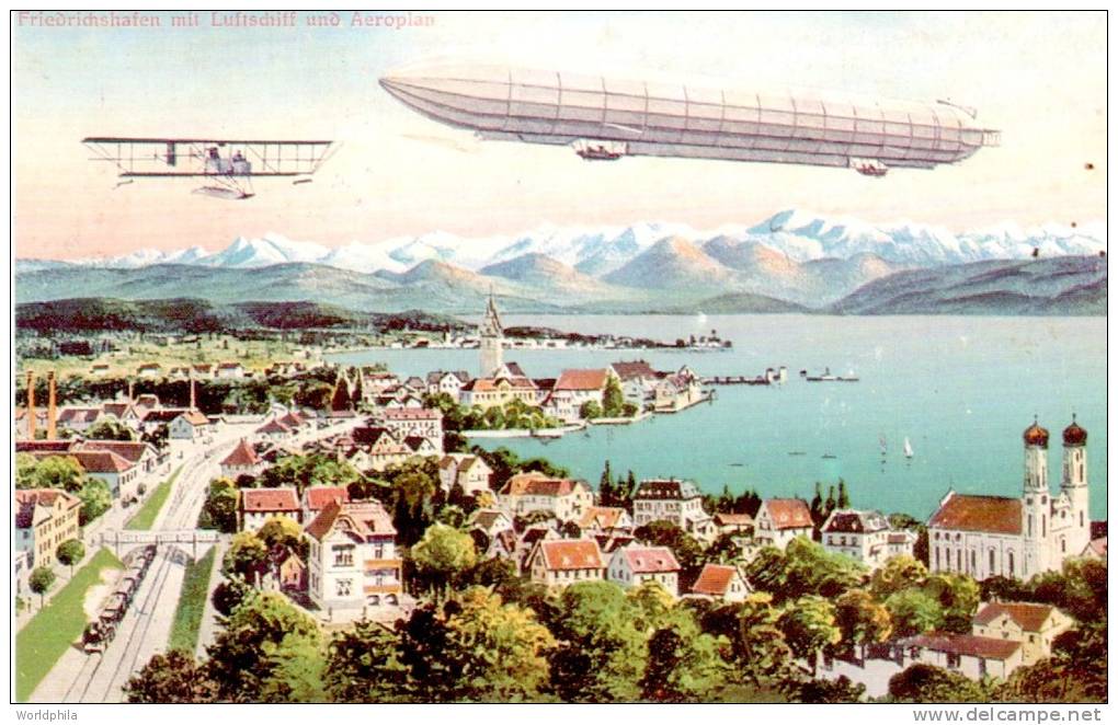 GERMANY/Deutschland- 1990-  Philatelic Day Graf  Zeppelin Machine Cancellation  - Luffschiff Postcard - Zeppelines