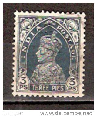 Timbre Inde Anglaise Y&T N°143 Obl. Georges VI. 3 Pies. - 1936-47 Koning George VI