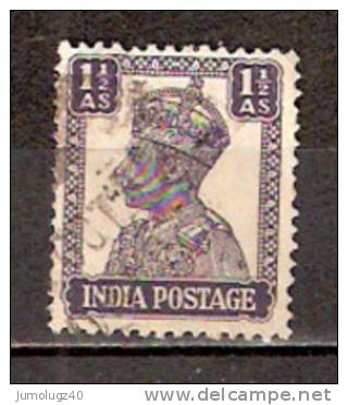 Timbre Inde Anglaise Y&T N°166 Obl. Georges VI. 1 1/2 Annas. - 1936-47 Koning George VI