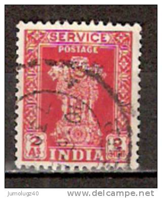 Timbre Inde République Service Y&T N°  5 (2) Oblitéré. 2 Annas. - Timbres De Service