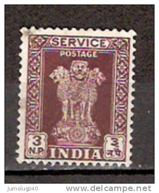 Timbre Inde République Service Y&T N° 16 (1) Oblitéré. 3 NP. - Timbres De Service