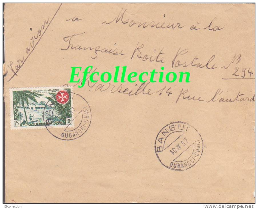BOUAR - OUBANGUI CHARI - Afrique,colonies Francaises,avion,lettre Pour La France,marcophilie - Briefe U. Dokumente