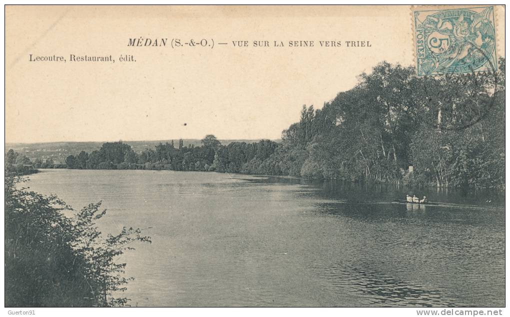 ( CPA 78 )  MÉDAN  /  Vue Sur La Seine Vers Triel  - - Medan