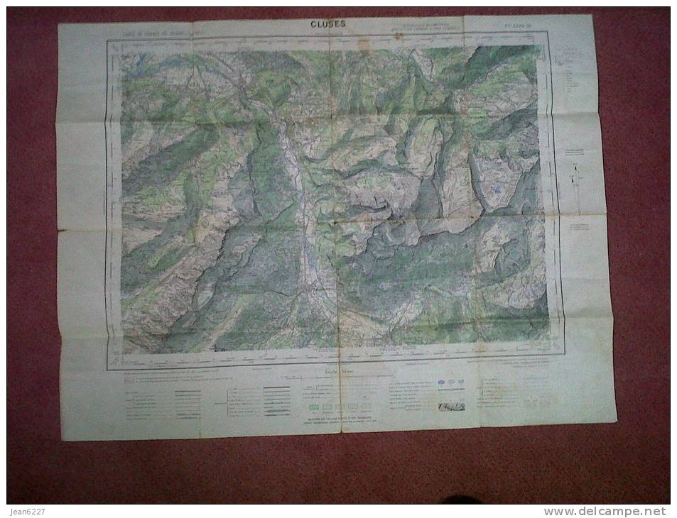 Cluses (Haute Savoie, France) 1:50.000 - Institut Géographique National - Feuille XXXV-30 - Cartes Topographiques