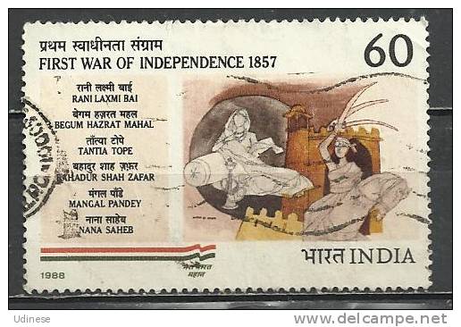 INDIA 1988 - FIRST INDEPENDENCE WAR - USED OBLITERE GESTEMPELT - Used Stamps