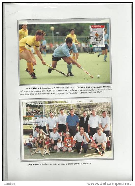 MAXIMUN CARD  MAXIMUN CARTE  FIELD HOCKEY NEEDERLAND HOLAND 1989 CENTENARY FEDERATION 1992 OLYMPIC GAMES 1992 BARCELONA - Rasenhockey