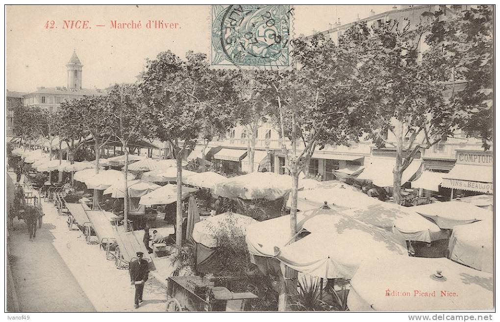 06 - NICE - CPA - Le Marché D´hiver - Vue Animée - Marchés, Fêtes