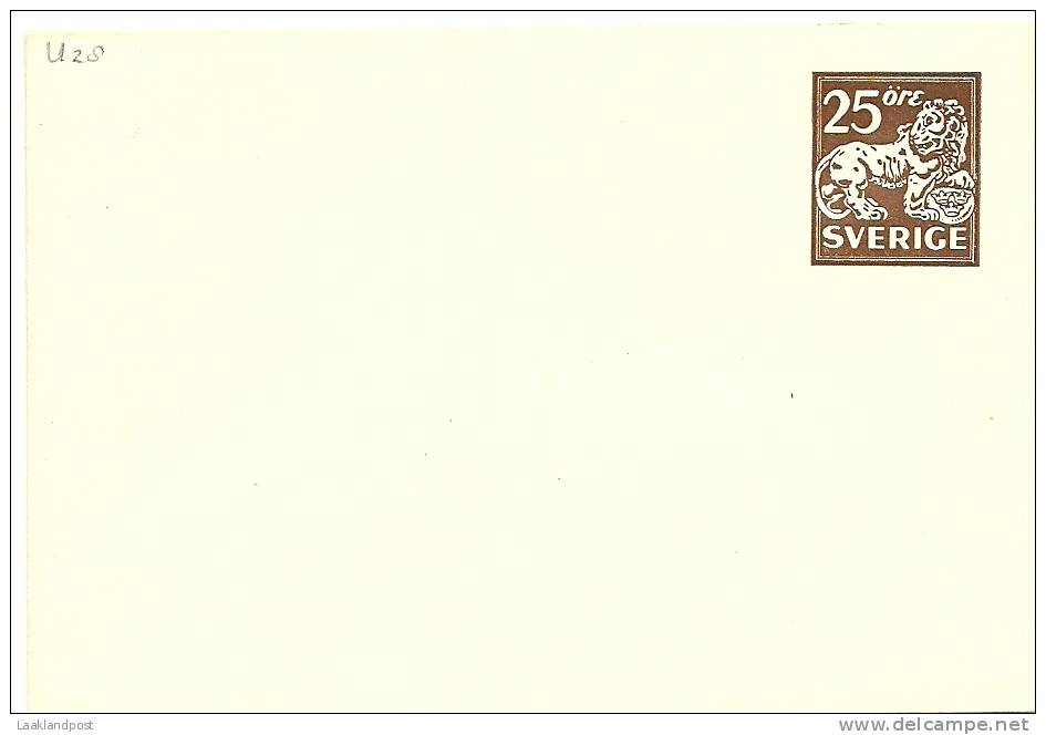 Sweden Enveloppe 1964 Michel Nr U 28 Unused - Ganzsachen