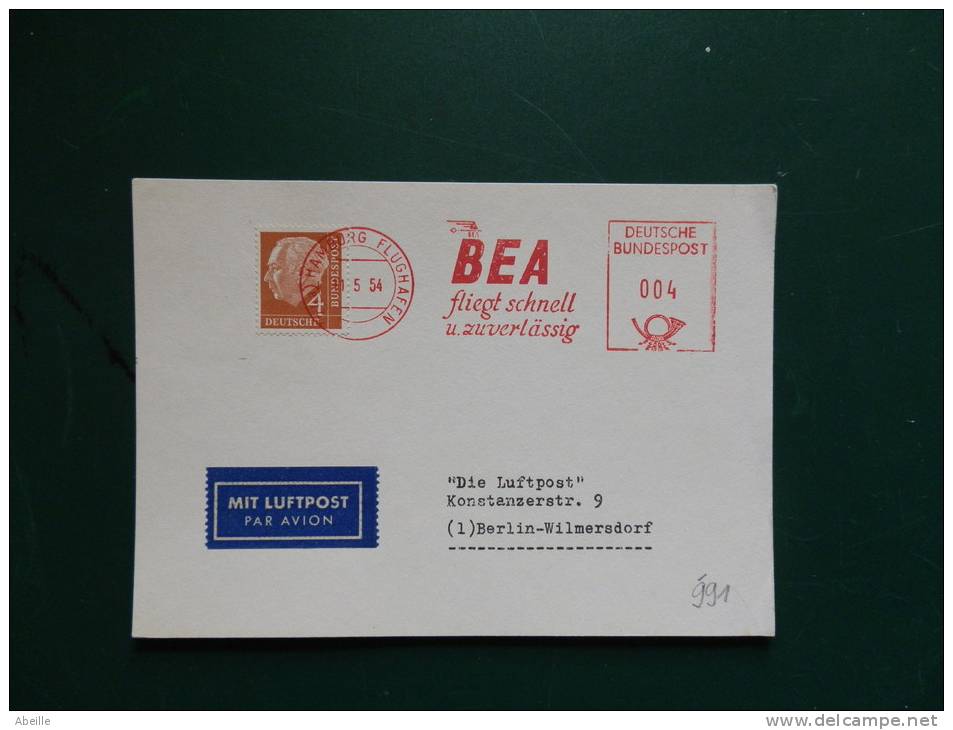 A0991  DOC. FLAMME ROUGE PUB   BEA  1954 - Briefe U. Dokumente