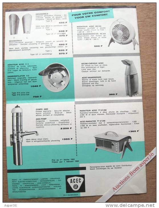 Brochure "ACEC" 1964 - Collezioni