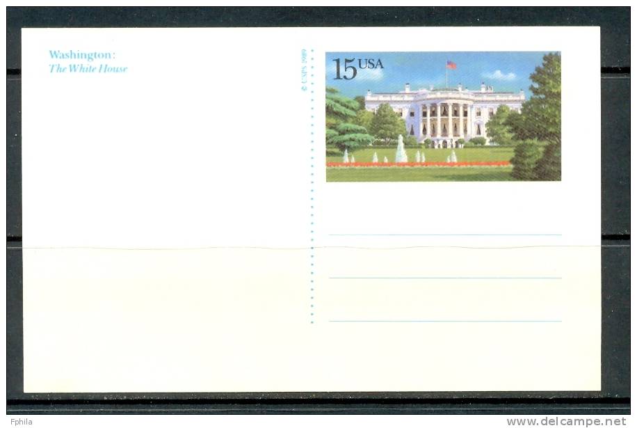 1989 USA THE WHITE HOUSE POSTAL CARD - 1981-00