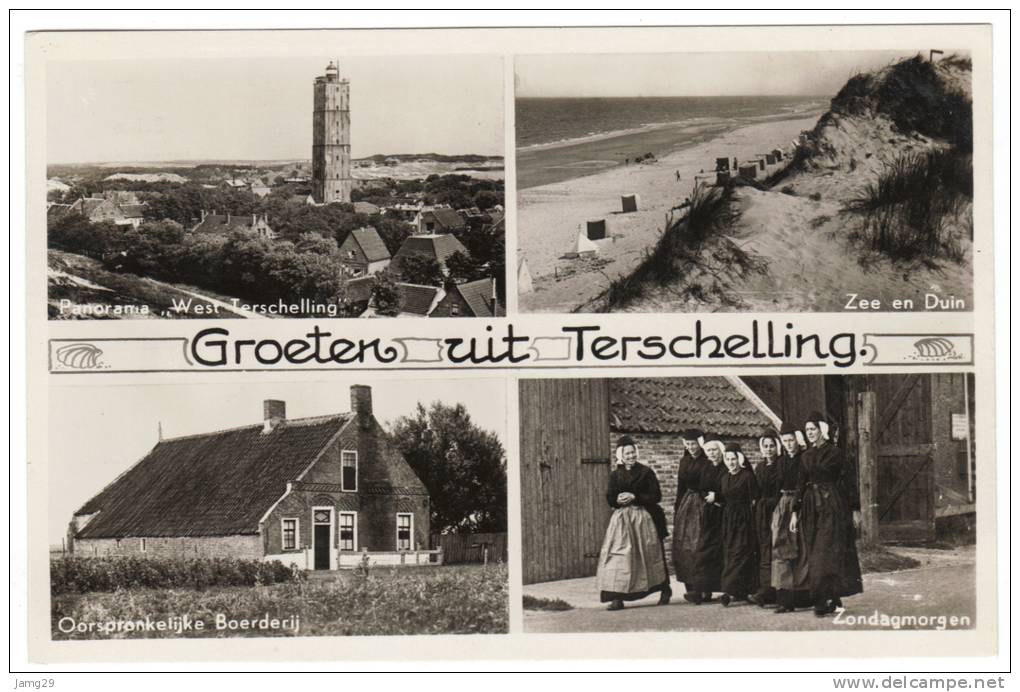 Nederland/Holland, Terschelling, 4-luik, Ca. 1960 - Terschelling