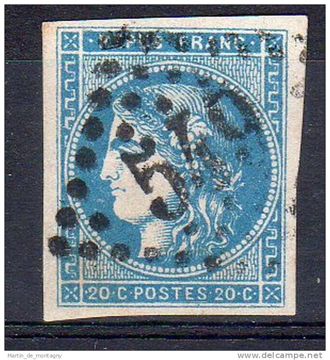 1870, Cérès 20 Cents Bleu , Y&T No.  45 ? Oblitéré (549), Voir Scan,  Lot 38269 - 1870 Emission De Bordeaux