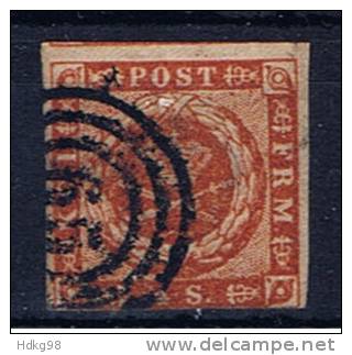 DK Dänemark 1854 Mi 4 Kroninsignien Im Lorbeerkranz - Used Stamps