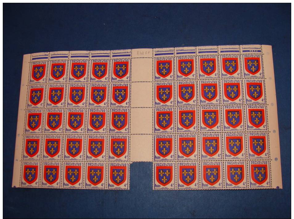 N° 838 En Demi Feuille De 50 Timbres Neuf** - Full Sheets