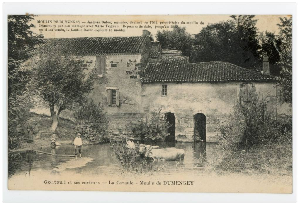 47 - GONTAUD -  La Canaule - Moulin De DUMENGEY - Jacques Duluc Meunier En 1701- Animée, état Parfait, Voir Scan - Other & Unclassified