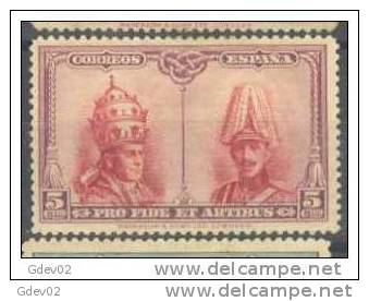 ES406-LA145TRO-CG.PIO Xl Y Alfonso Xlll. CATACUMBAS DE  SAN DAMASO EN ROMA  1928 (Ed 406**) Si Charnela - Otros & Sin Clasificación