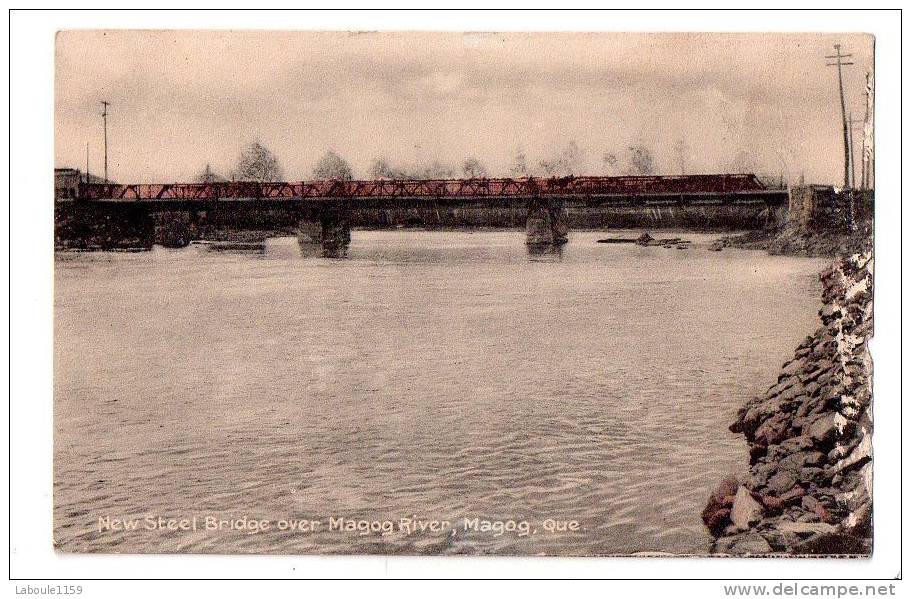 MAGOG CANADA : "New Steel Bridge Over Magog River, Magog, Québec" - Sherbrooke