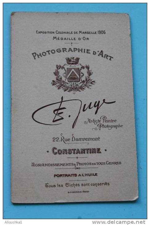 Constantine Ex Algérie Française Ancienne Photographie Originale:bébé Assis Sur De La Fourrure Tenue Très Légère à - Old (before 1900)