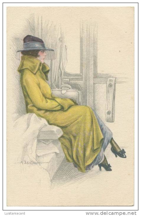 Voyage Par Le Train Par A. BERTIGLIA (Nº 174) Carte Postale - Bertiglia, A.