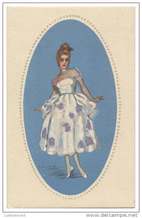 ILLUSTRATEURS - Femme Par A. ZANDRINO (Nº 22-1) Carte Postale - Zandrino