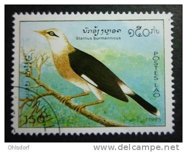 LAOS 1995: Y&amp;T 1170 / Mi 1449 / Scott 1214 / SG 1430, Oiseaux Birds, O - LIVRAISON GRATUITE A PARTIR DE 10 EUROS - Laos