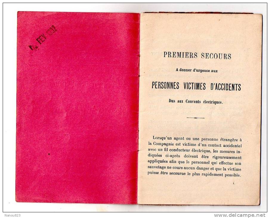 CHEMINS DE FER DU MIDI 1927 SECOURS VICTIMES ACCIDENTS ELECTRIQUES - Ferrocarril & Tranvías