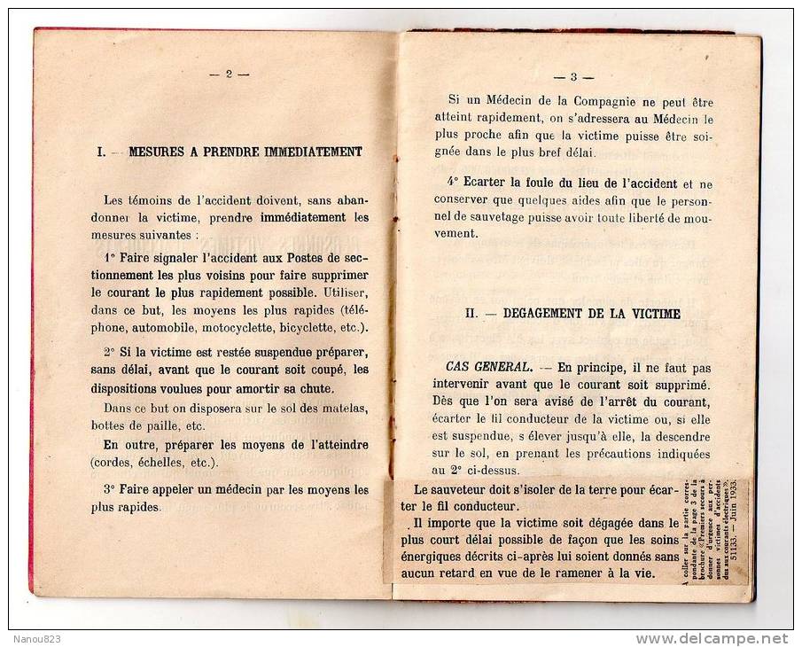 CHEMINS DE FER DU MIDI 1927 SECOURS VICTIMES ACCIDENTS ELECTRIQUES - Railway & Tramway