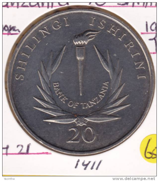 @Y@   Tanzania  20 Shilling  1986   Bu  (1411)   Zilver - Tansania