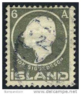 Iceland #89 Used 6a Sigurdsson From 1911 - Used Stamps