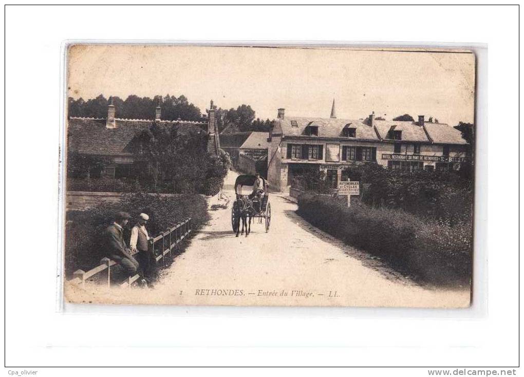 60 RETHONDES Entrée Du Village, Animée, Attelage, Ed LL 1, 191? - Rethondes