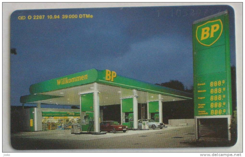 BP - Gas Station ( Germany Rare Card Serie O 2287 - Only 39.000 Ex. ) Station-service Fuel Carburant Oil Petrol Petrole - O-Series : Séries Client