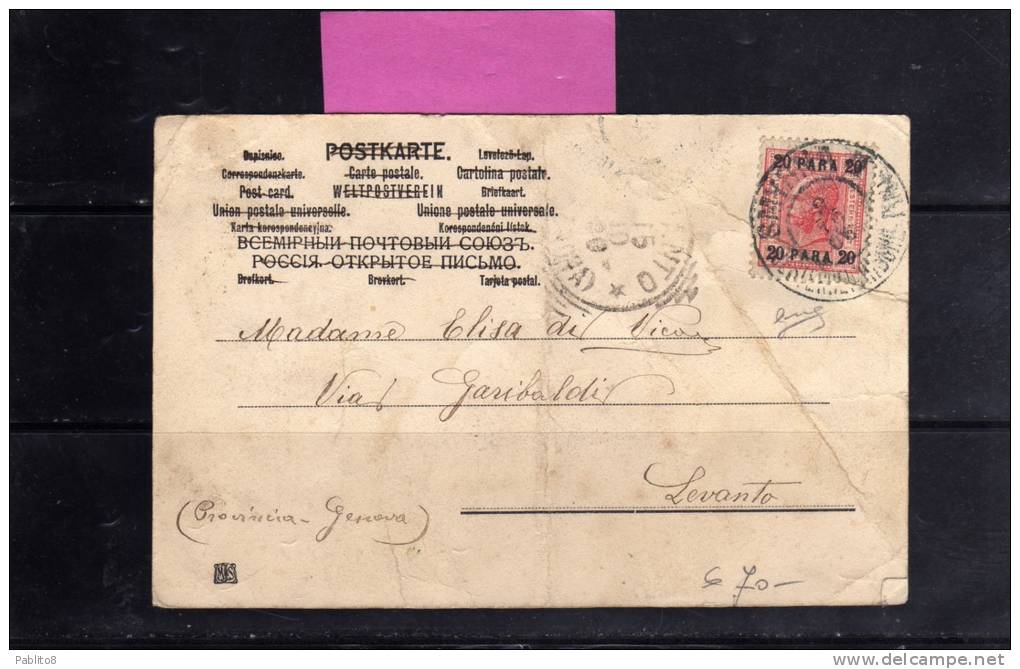 AUSTRIA - ÖSTERREICH 15 - 10 - 1900 GUARDARE LA SCANSIONE GRAZIE -  LOOK AT THE SCANS THANKS - Oriente Austriaco