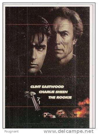 CINEMA:reproduction Affiche:The Rookie.Clint Eastwood-Charlie Sheen.pli.Non écrite. - Manifesti Su Carta