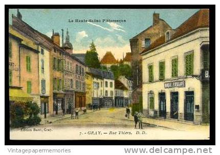 141063-France, Gray, Rue Thiers, La Haute-Saone Pittoresque, Baret, Daniel Delboy No 7 - Gray